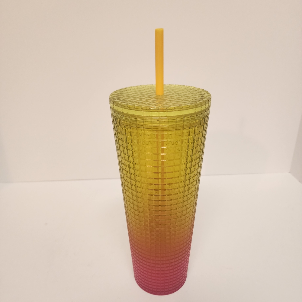Starbucks Lemon Pink Gradient Cold Cup Tumbler 24 fl oz - Picture 2 of 5